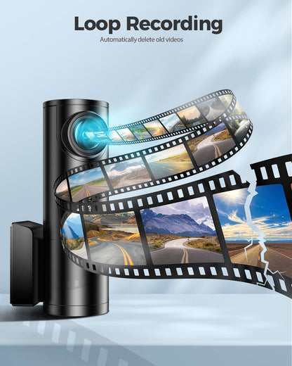 AZDOME 4K+1080P Dual Dashcam 5Gwifi GPS Front and Rear Recorder Camera Free Card