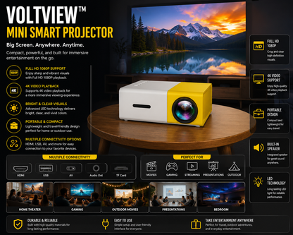 VOLTVIEW™ MINI SMART PROJECTOR