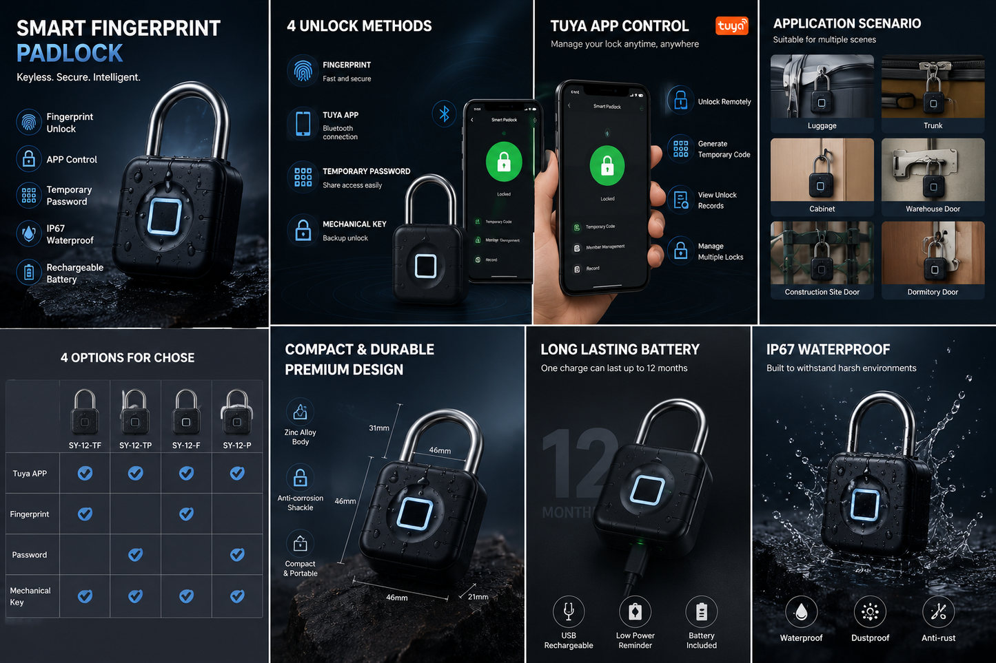 VOLTLOCK™ SMART FINGERPRINT PADLOCK
