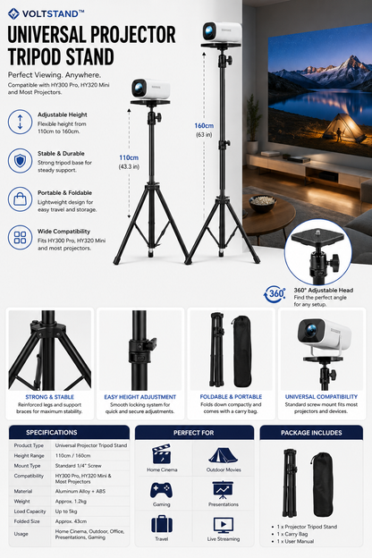 VOLTSTAND™ UNIVERSAL PROJECTOR TRIPOD