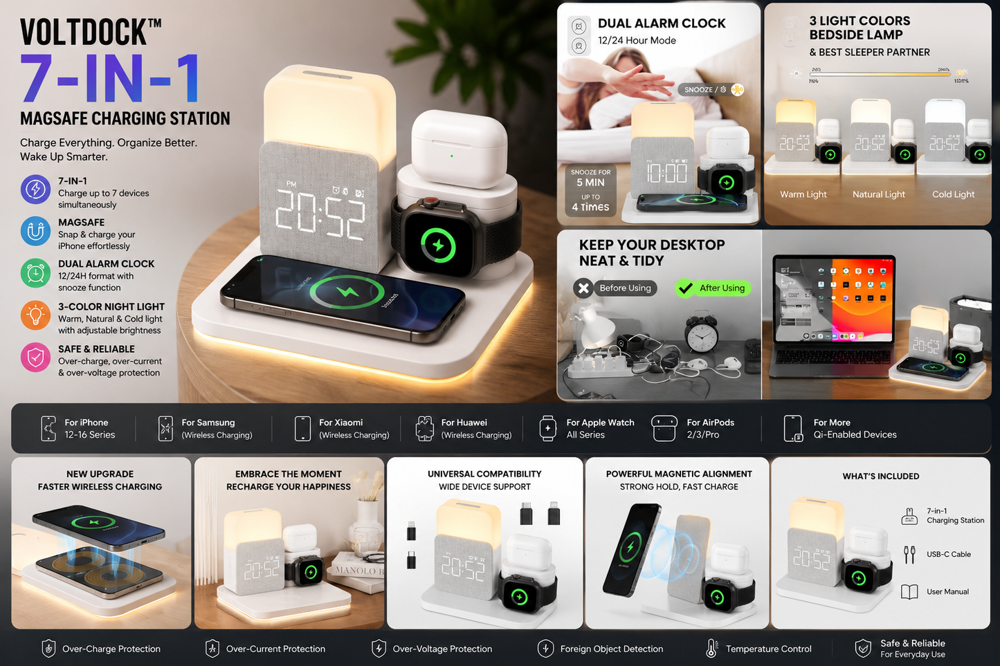 VOLTDOCK™ 7-IN-1 MAGSAFE CHARGING STATION