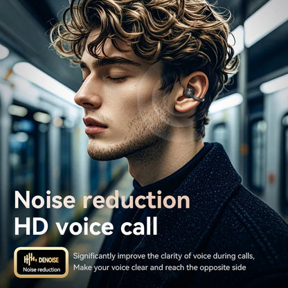 Wireless Ear Clip Earphones with Touch Screen 144 Languages AI Real Time Translation Headphones Smart Bluetooth 5.4 Earbuds