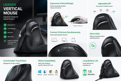 VOLTGRIP™ ERGONOMIC VERTICAL MOUSE