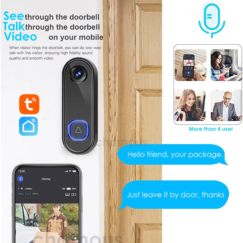 TUYA Video Doorbell Camera 