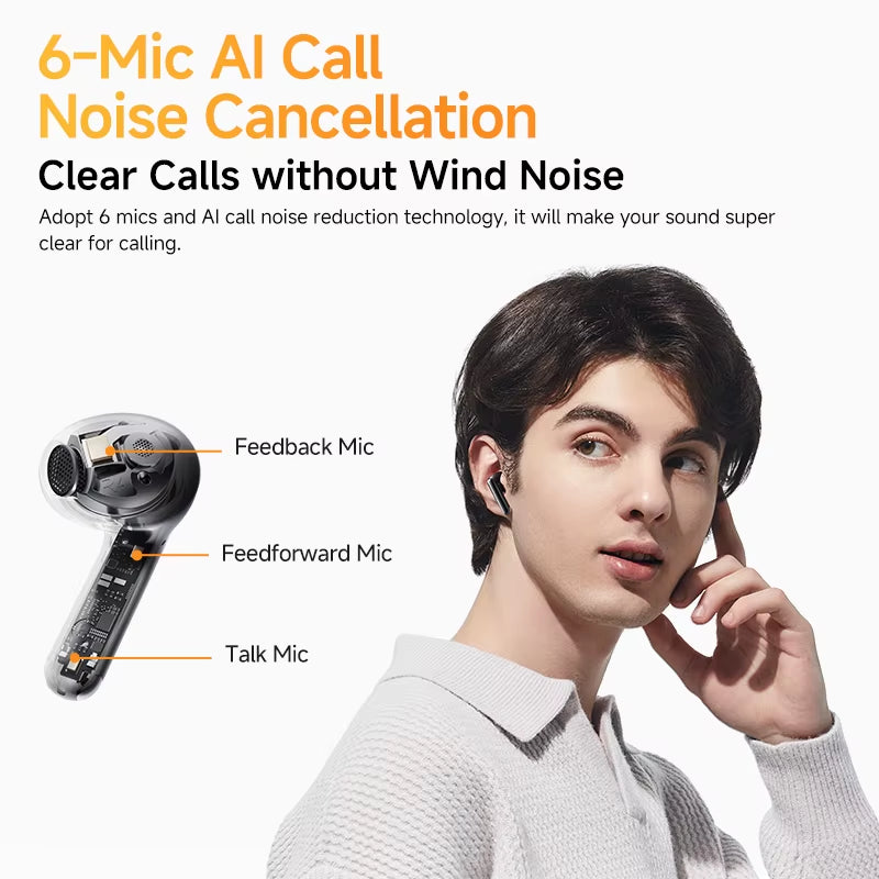 HT10 Ailybuds Pro+ ANC Bluetooth Wireless Earphone Adaptive AI Audio Hi-Res LDAC Earbuds ANC Dual Connection Headphone