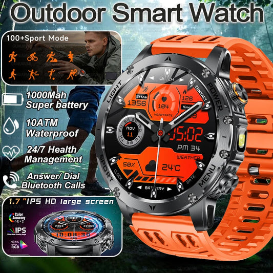 2025 New Military Smart Watch Fitness Tracking