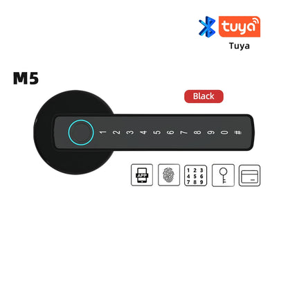 Smart Fingerprint Door Lock with Password/Key/Ic Card/ Smartlife/ Tuya APP
