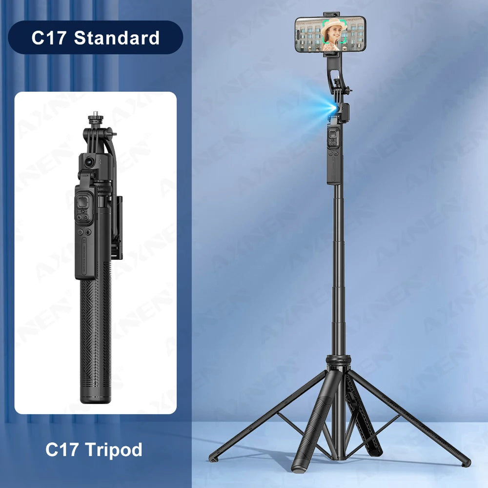 Tripod Selfie Stick 360° Auto Rotation 