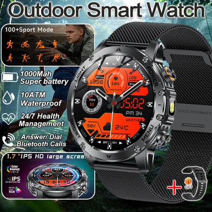 2025 New Military Smart Watch Fitness Tracking