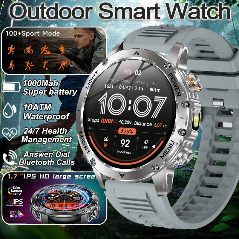 2025 New Military Smart Watch Fitness Tracking