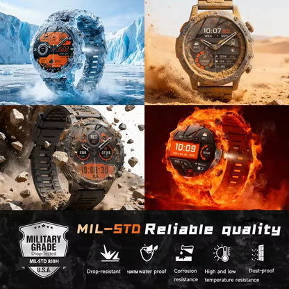 2025 New Military Smart Watch Fitness Tracking