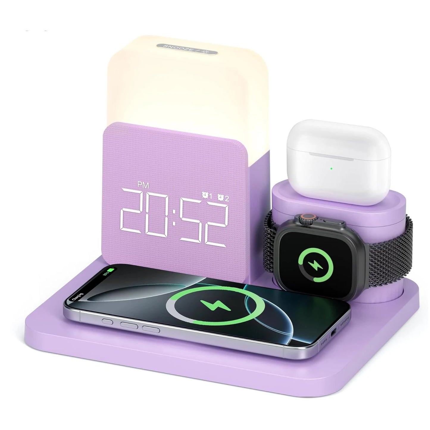 7-In-1 Alarm- Clock -Charger