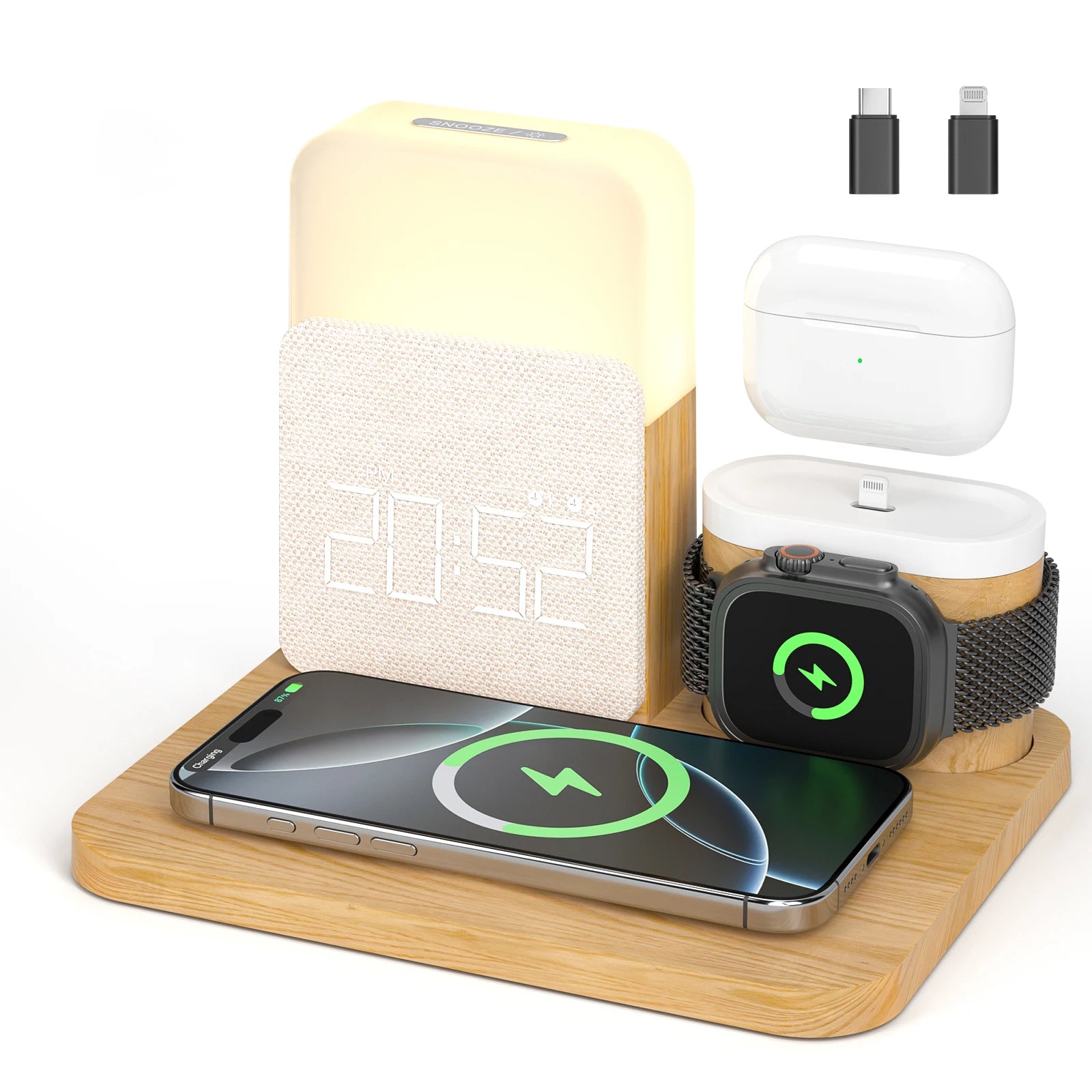 7-In-1 Alarm- Clock -Charger