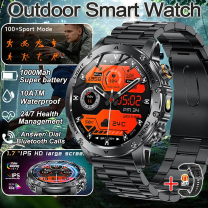 2025 New Military Smart Watch Fitness Tracking