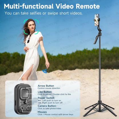 Tripod Selfie Stick 360° Auto Rotation 