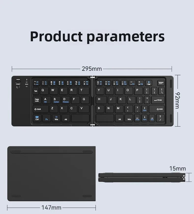 Mini Foldable Wireless Keyboard 