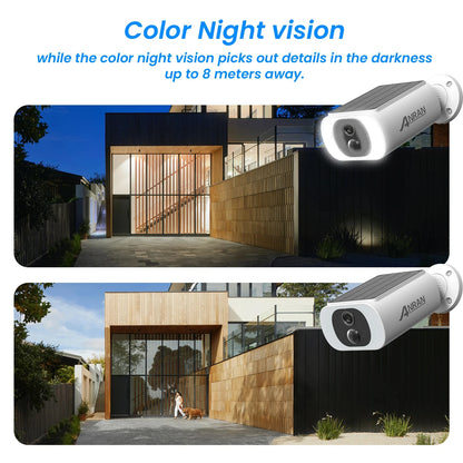 2K Wireless Solar Camera - Outdoor Surveillance 