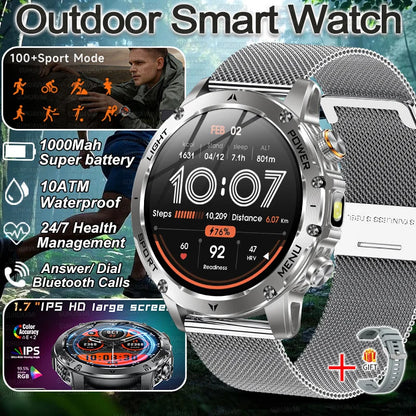2025 New Military Smart Watch Fitness Tracking