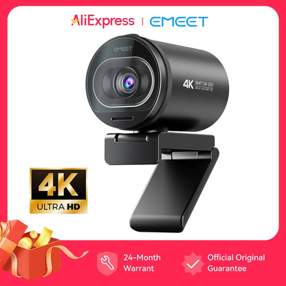 Webcam 4K Streaming Web Camera - USB Camera  with Mics for Tiktok/Youtube