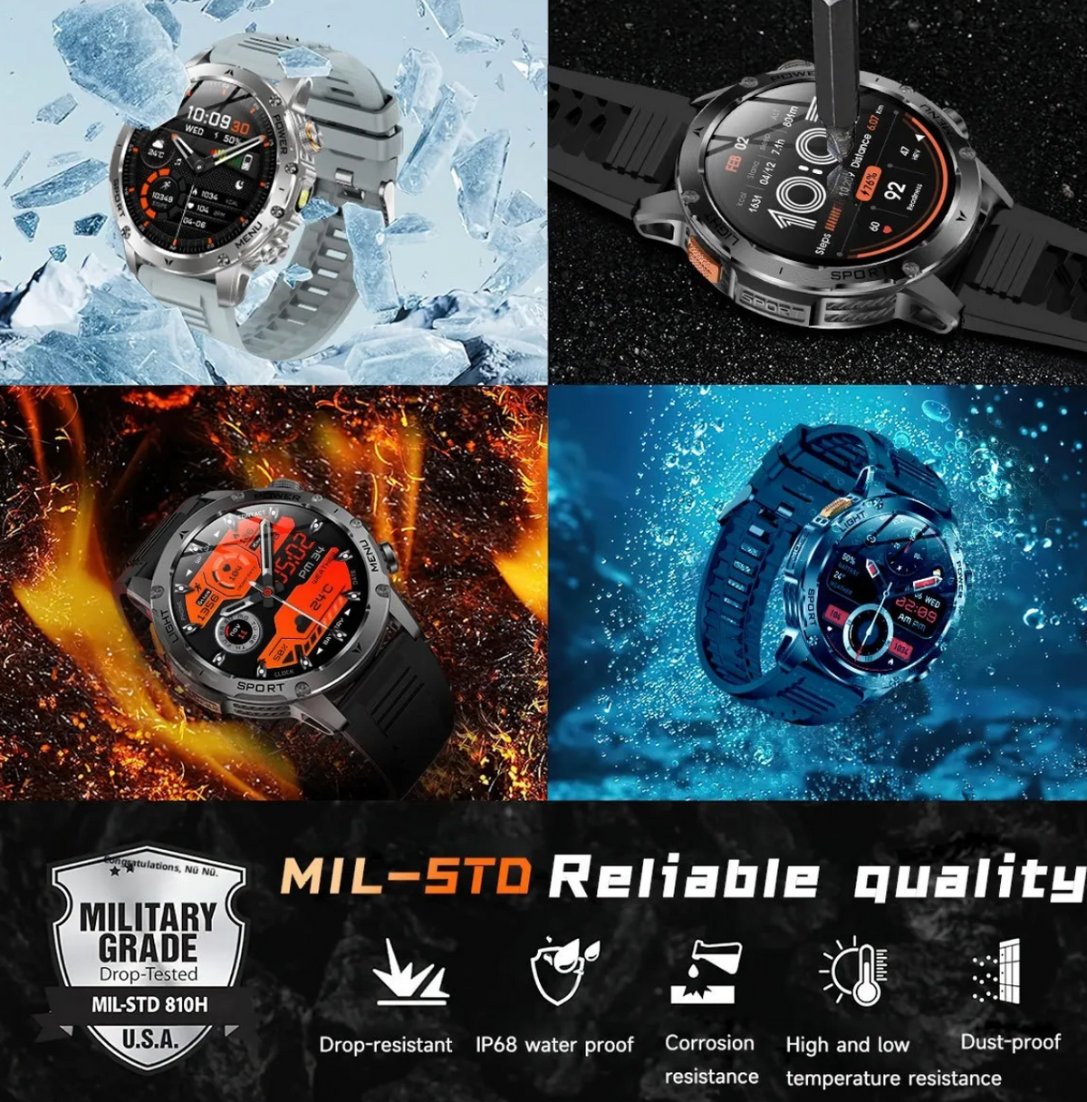 MILITARY-STYLE SMART WATCH – VOLTTACT™ – product image 1
