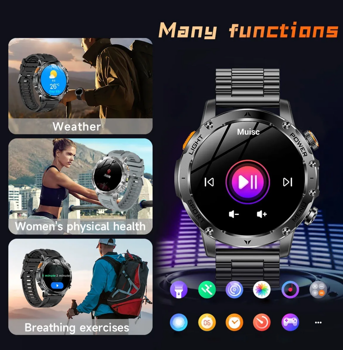 MILITARY-STYLE SMART WATCH – VOLTTACT™ – product image 3