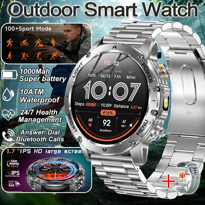 2025 New Military Smart Watch Fitness Tracking