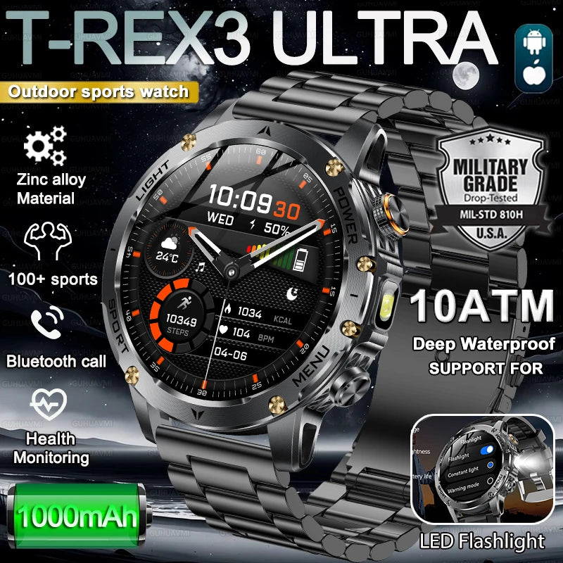2025 New Military Smart Watch Fitness Tracking