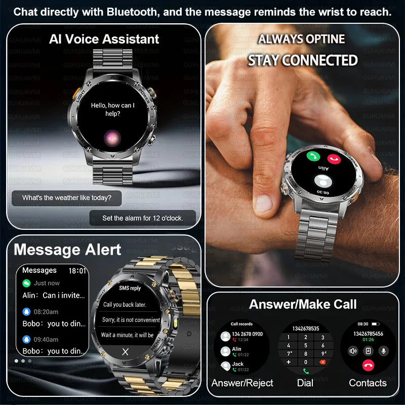 2025 New Military Smart Watch Fitness Tracking