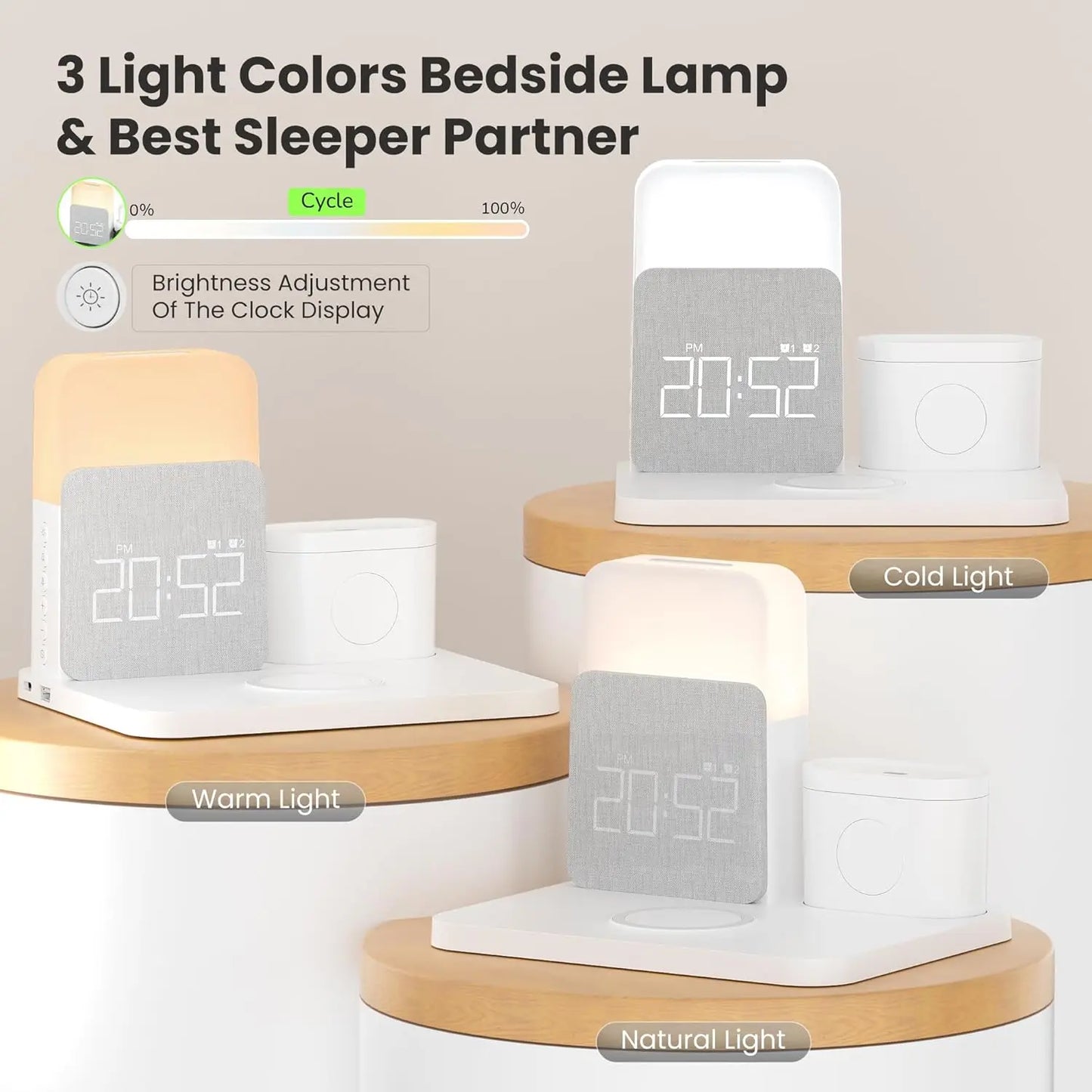7-In-1 Alarm- Clock -Charger