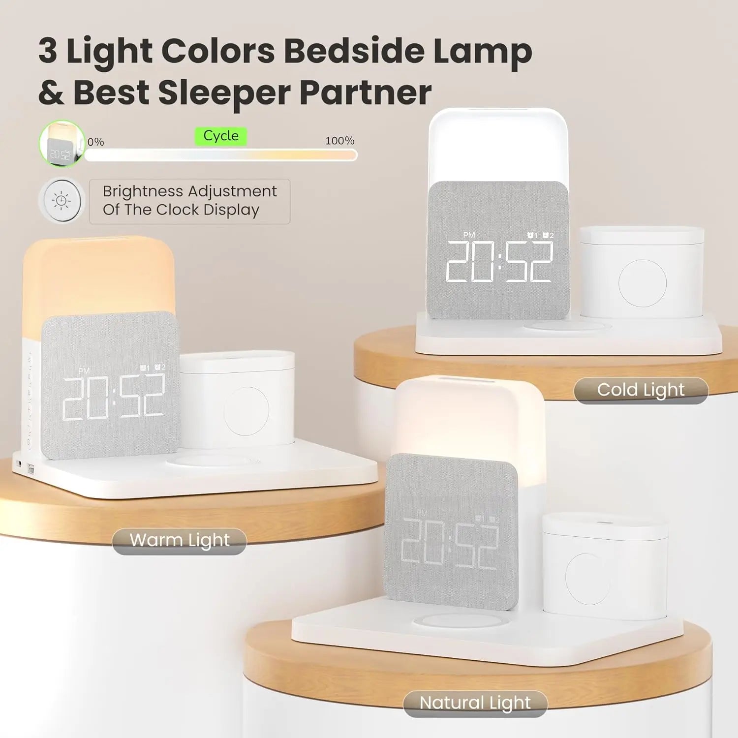7-In-1 Alarm- Clock -Charger