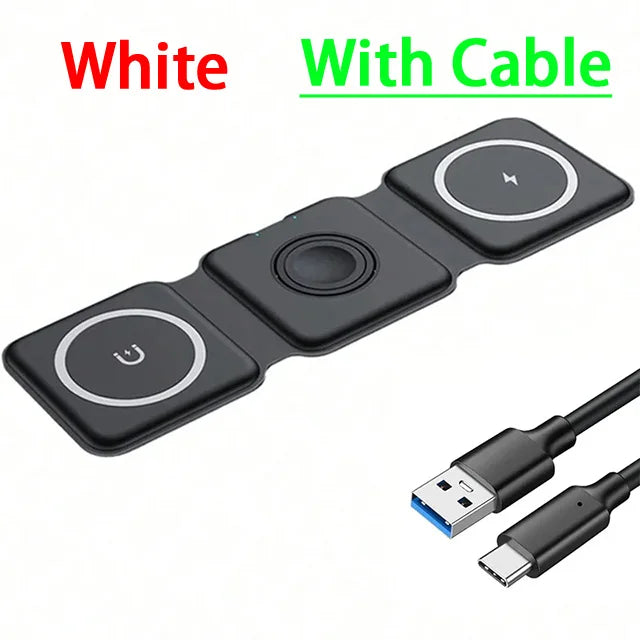 Foldable Wireless Magsafe Charger 3 in 1 for Iphone 