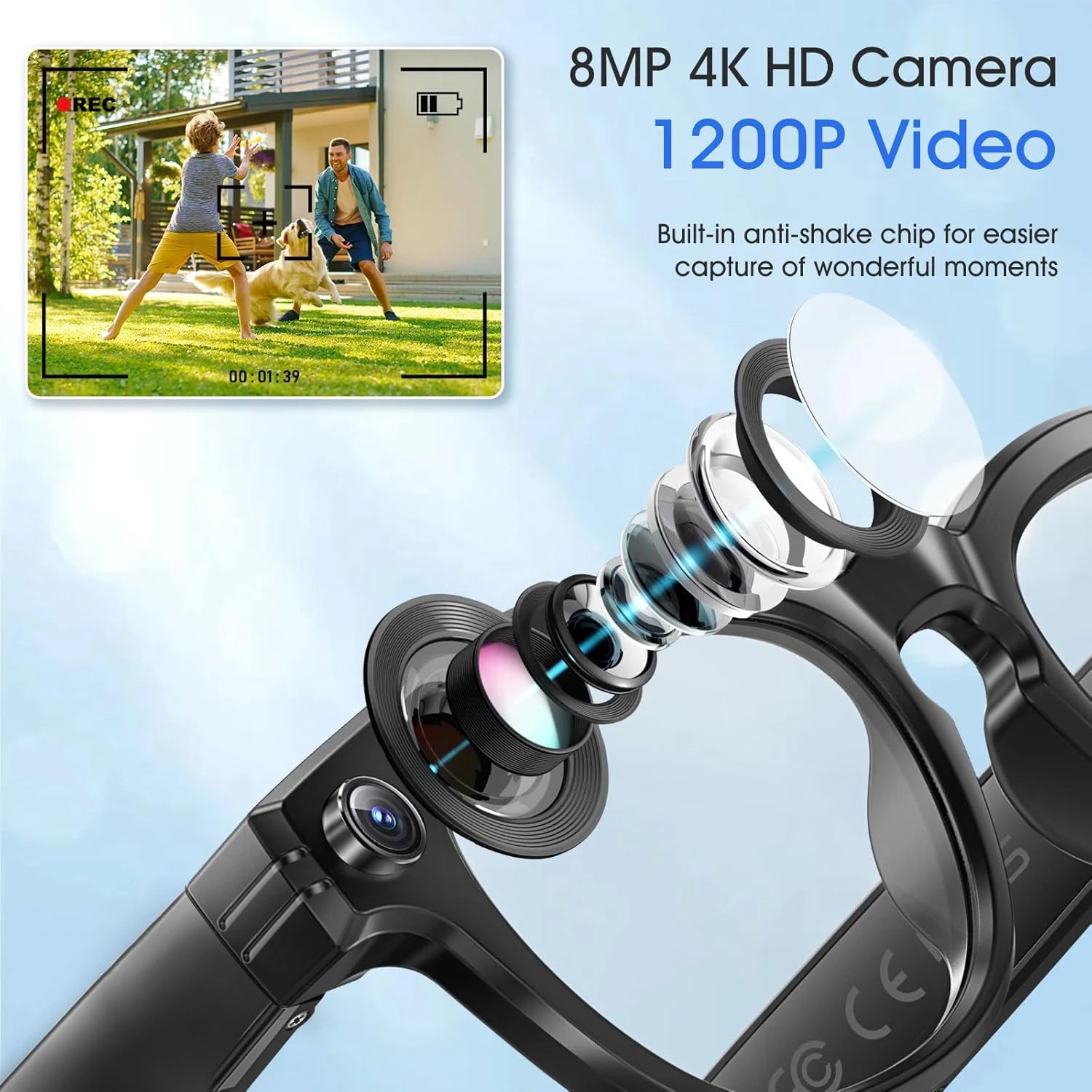New 800W Camera AI Glasses